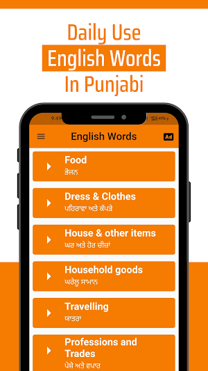 Daily Words English to Punjabi Screenshot 3