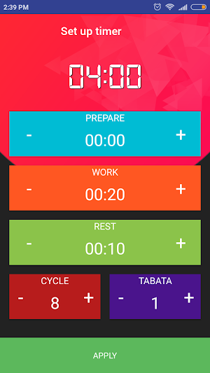Tabata (HIIT) timer Screenshot 3
