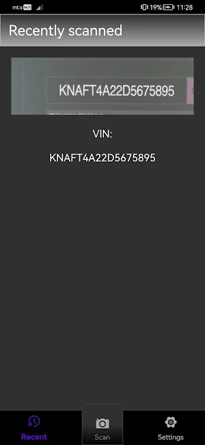 VIN scanner Screenshot 3