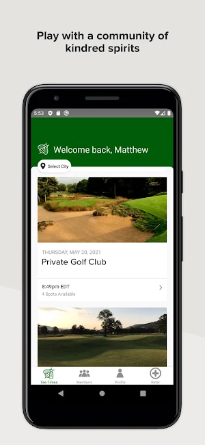 NewClub Golf Society Screenshot 1
