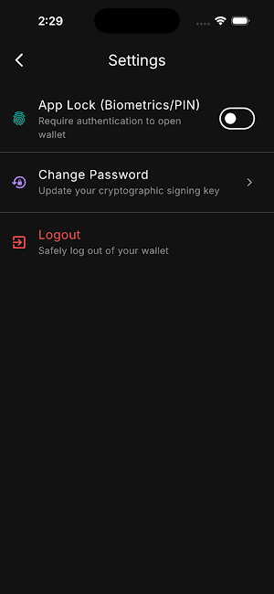 Porus Wallet Screenshot 2