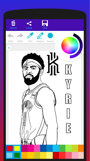 Basketball Stars Coloring Book Screenshot 0