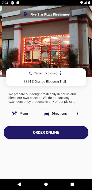 Five Star Pizza Kissimmee Screenshot 2