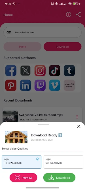 Social Video Saver & Download Screenshot 0