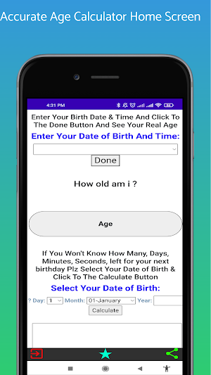 Accurate Age Calculator Apps Screenshot 0