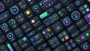 Dark Glass Widgets & Theme Pro Screenshot 3