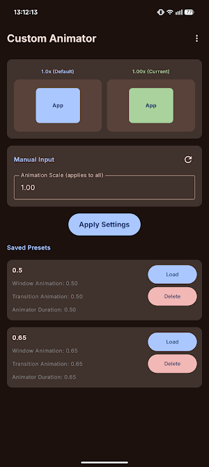 CustomAnimator Animation Speed Screenshot 0
