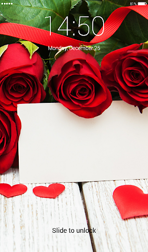 Red Rose Lock Screen Wallpaper Screenshot 2