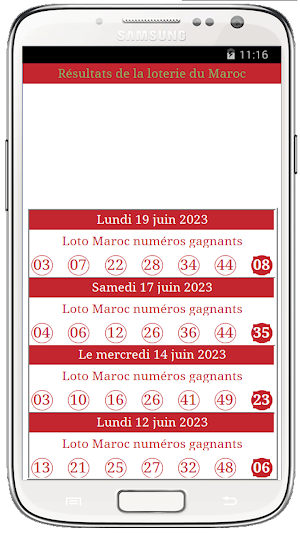Résultats Loto Maroc Screenshot 3