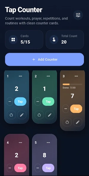 Multi Counter - Tap Count App Screenshot 3