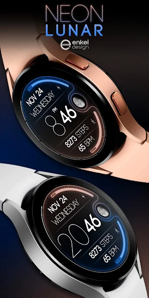 NEON Lunar - watch face Screenshot 3