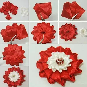 Ribbon Flower Tutorial Screenshot 3