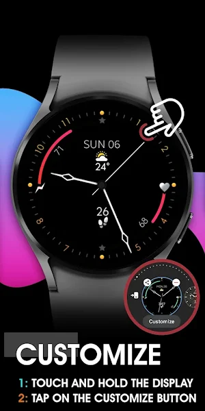 Minimal Black v18 Watch Face Screenshot 3