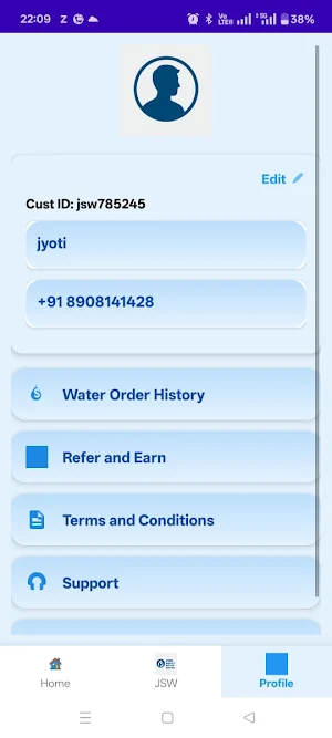 JSW Smart Water Delivery Screenshot 3