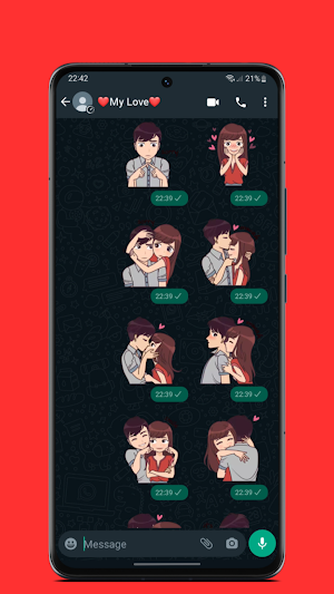 Love romantic stickers Screenshot 1