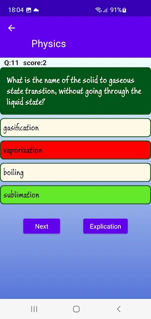 Great Science Quiz Screenshot 2