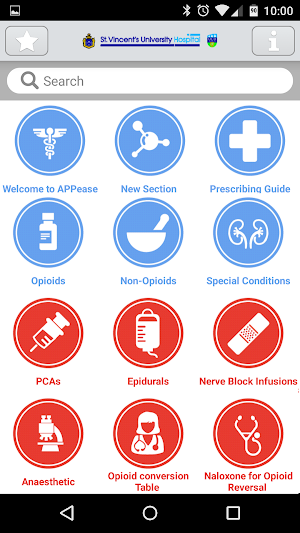 AppEase - SVUH Pain Guidelines Screenshot 1