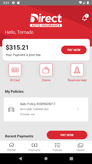 Direct Auto Insurance Screenshot 2