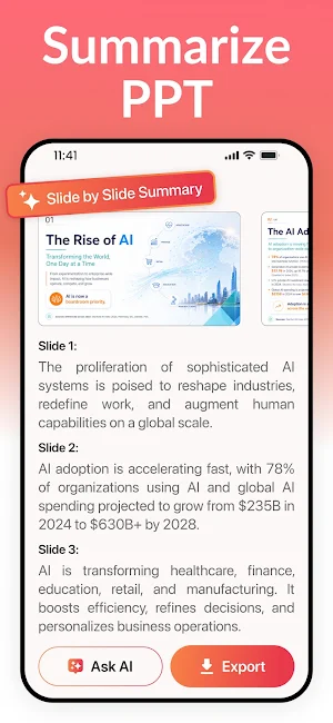 Slide Summarizer - PPT Summary Screenshot 2