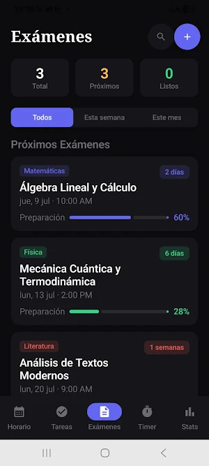 Horario de estudio y agenda Screenshot 3