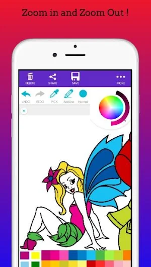 Magical Fairy Coloring Book 20 Screenshot 2