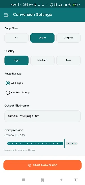Convert Tiff to Pdf Screenshot 2
