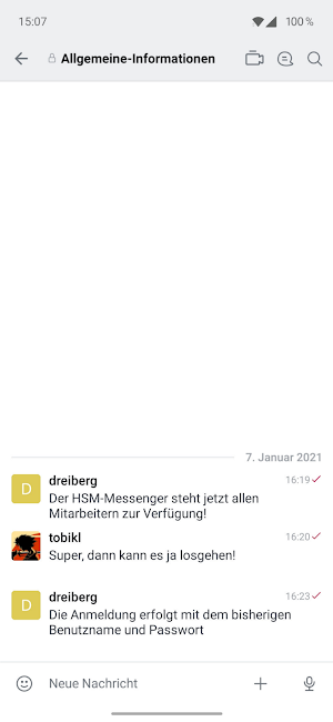 HDC-Messenger Screenshot 1