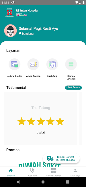 Mobile Pasien RSIH Screenshot 1