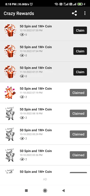Crazy Fox Rewards Screenshot 2