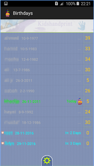 Birthday Reminder Pro Screenshot 0