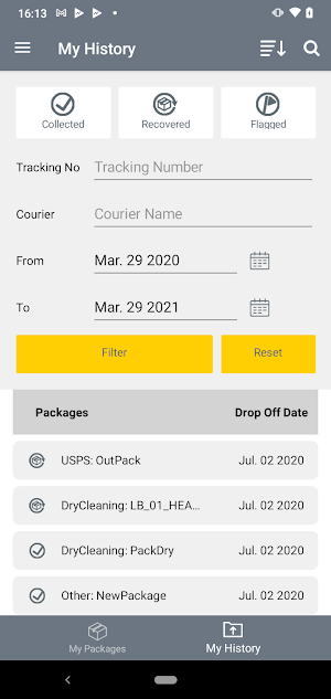 TZ Residential Locker App Screenshot 1