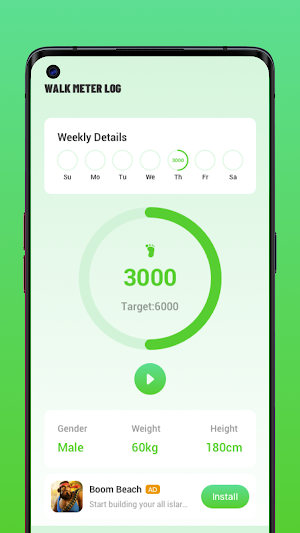 Walk Meter Log - Step Counter Screenshot 3