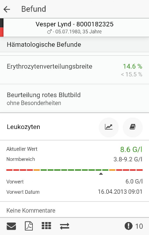 Medilab Onlinebefunde Screenshot 2