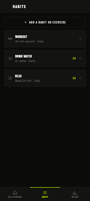 Sergeant: Habits & Workouts Screenshot 1