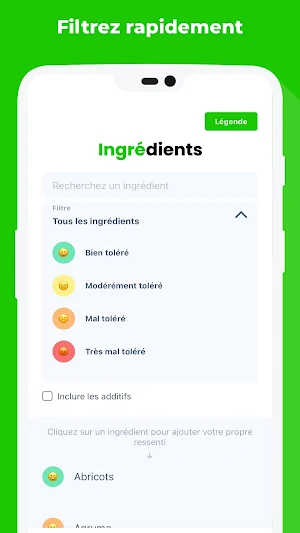 Histamine intolérance scanner Screenshot 3