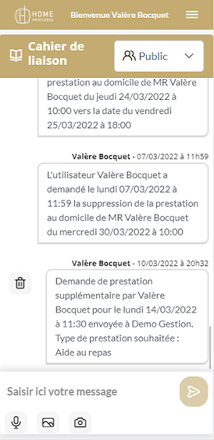 Home Privilèges Screenshot 2