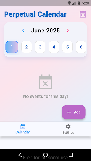 Perpetual Calendar Screenshot 1