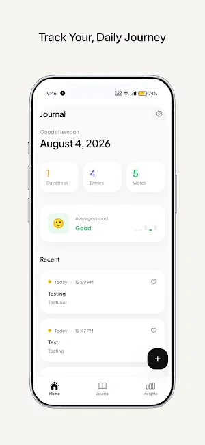 Journal: Private Daily Diary Screenshot 1