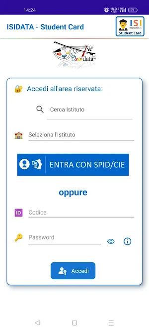 Student Card ISIDATA Screenshot 0