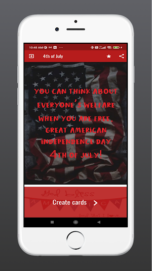 4th Of July Card creator Screenshot 2
