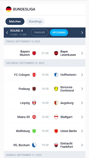 Bundesliga MatchTracker Screenshot 1