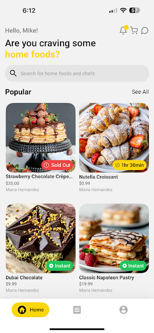 HomeFoods Screenshot 0