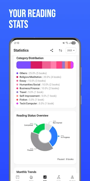 Readinglyst: Book Tracker, Log Screenshot 2