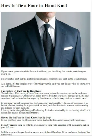 Tie Knots Tutorial Screenshot 1