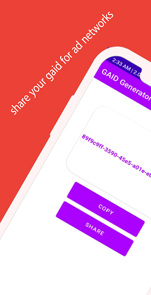 Gaid Generator Advertising ID Screenshot 0