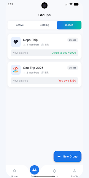 SplitCircle-Expense Splitting Screenshot 1