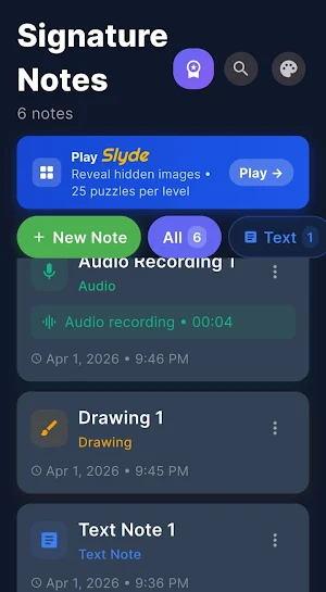 Signature Notes Screenshot 0
