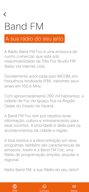 Band FM - Foz do Iguaçu PR Screenshot 1