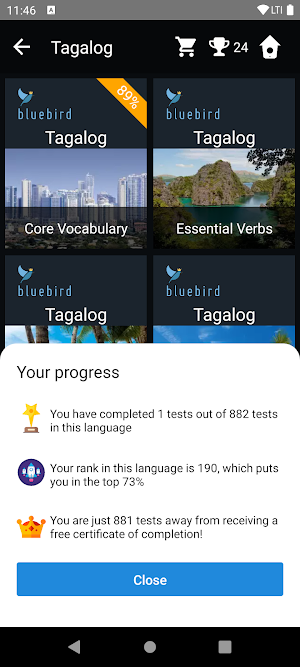 Tagalog Language Tests Screenshot 2
