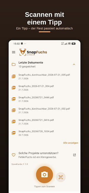 SnapFuchs – Scanner & OCR Screenshot 1